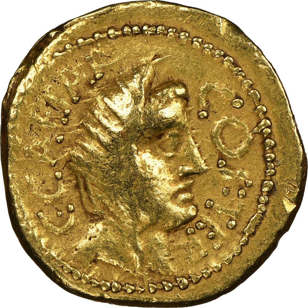 6055572-004-1024x1024 古代ローマ　アウレウス金貨　共和制ローマ 49-44BC ユリウス・カエサル
